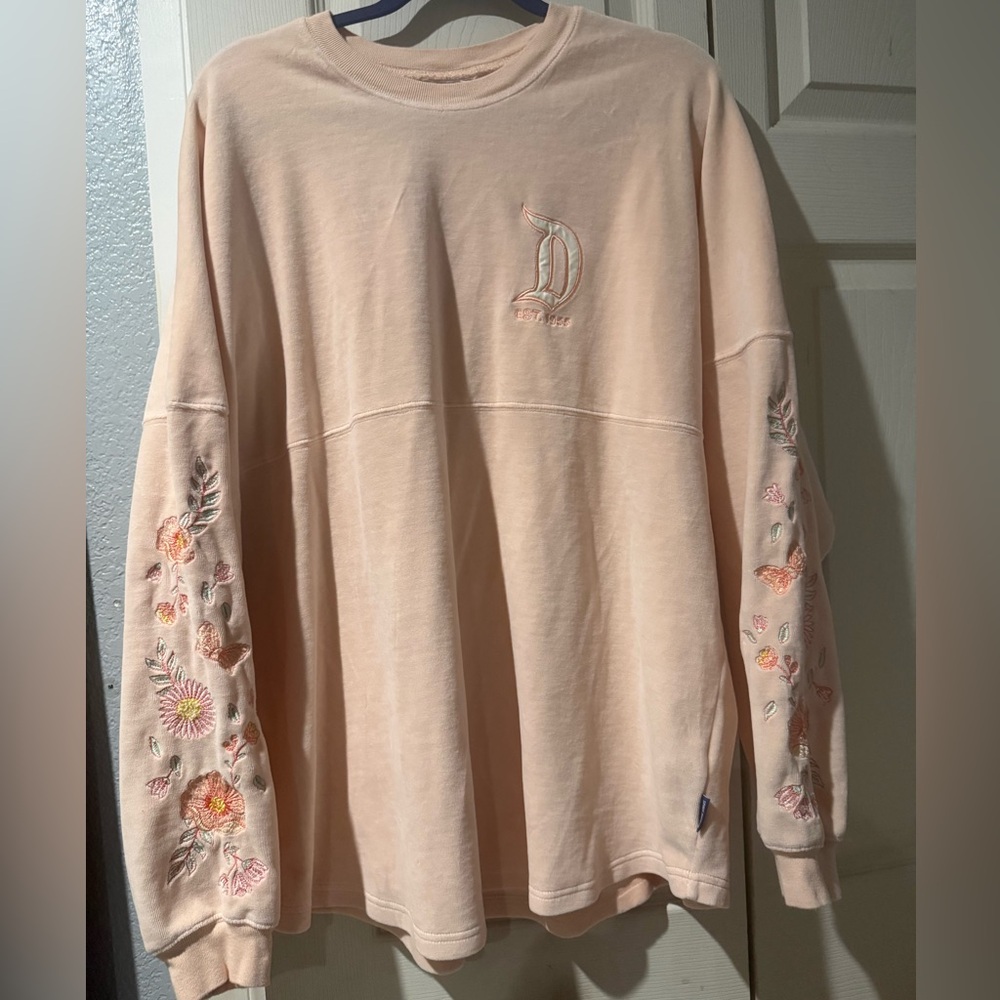Disneyland Resort Peach Embroidered Floral Spirit Jersey